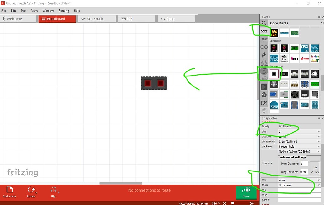 Female Pin Headers parts help fritzing forum