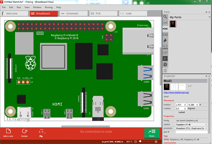 fritzing for raspberry pi