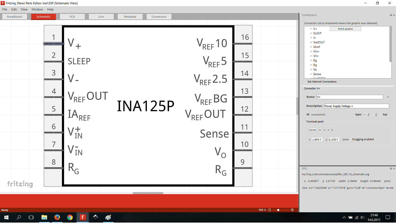 INA125P Instrumentation Amplifier parts submit fritzing forum