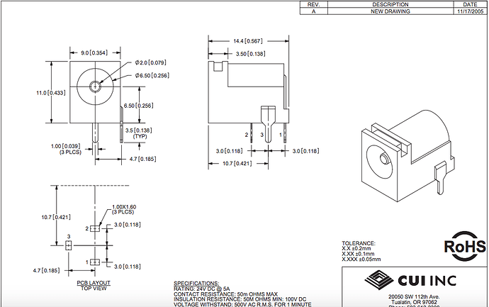 12v power supply fritzing part