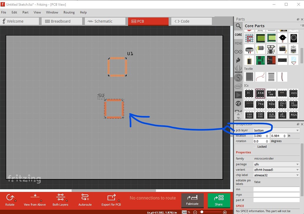 Socket Fritzing Howto change connector to double-sided - beginners - fritzing forum
