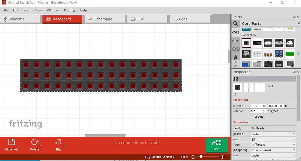 3Row Pin Header parts help fritzing forum