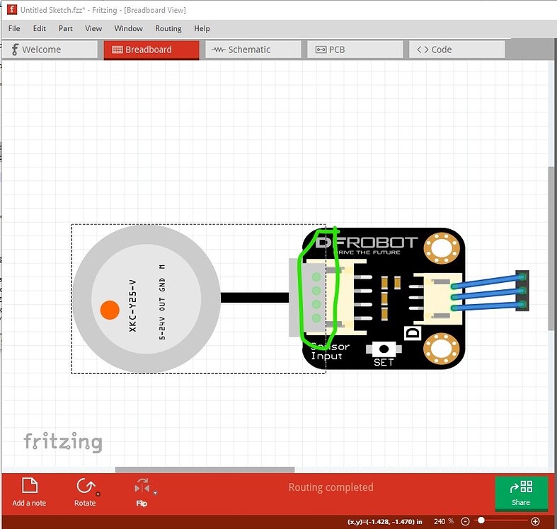 Problems finding the dfrobot interface for the noncontact liquid level