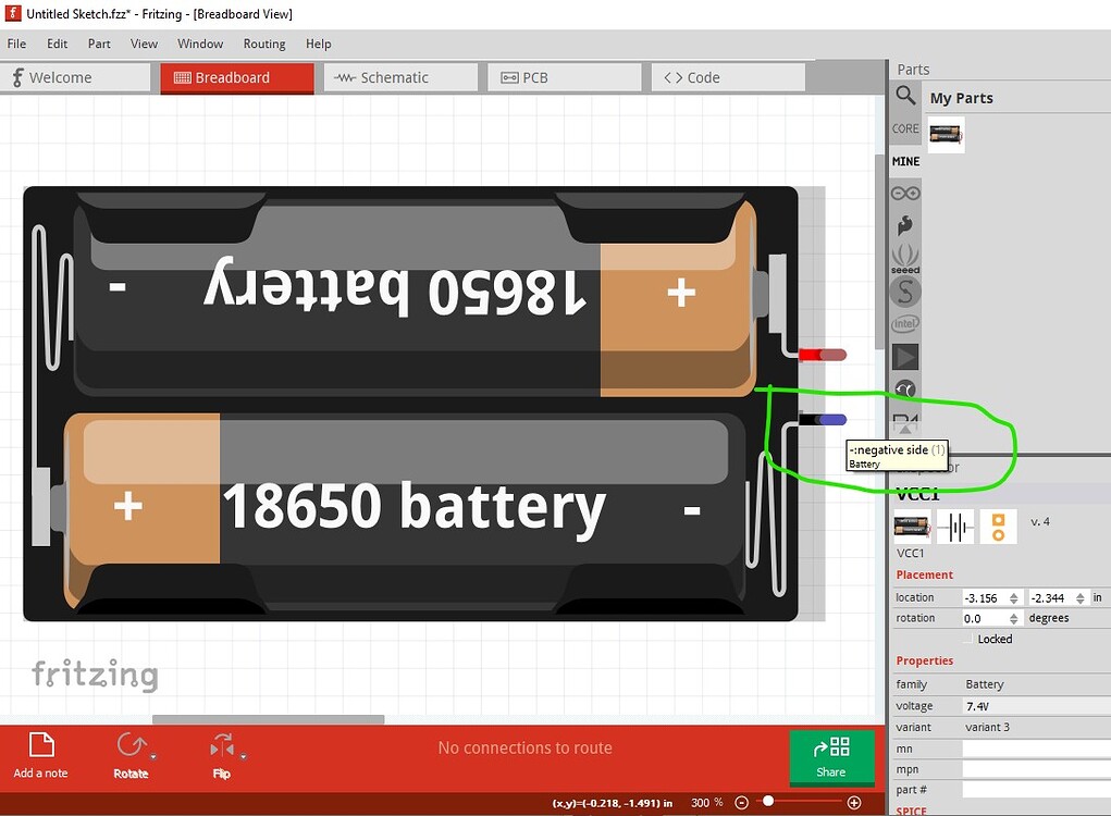 Help fixing schematics error on 18650 battery pack parts help