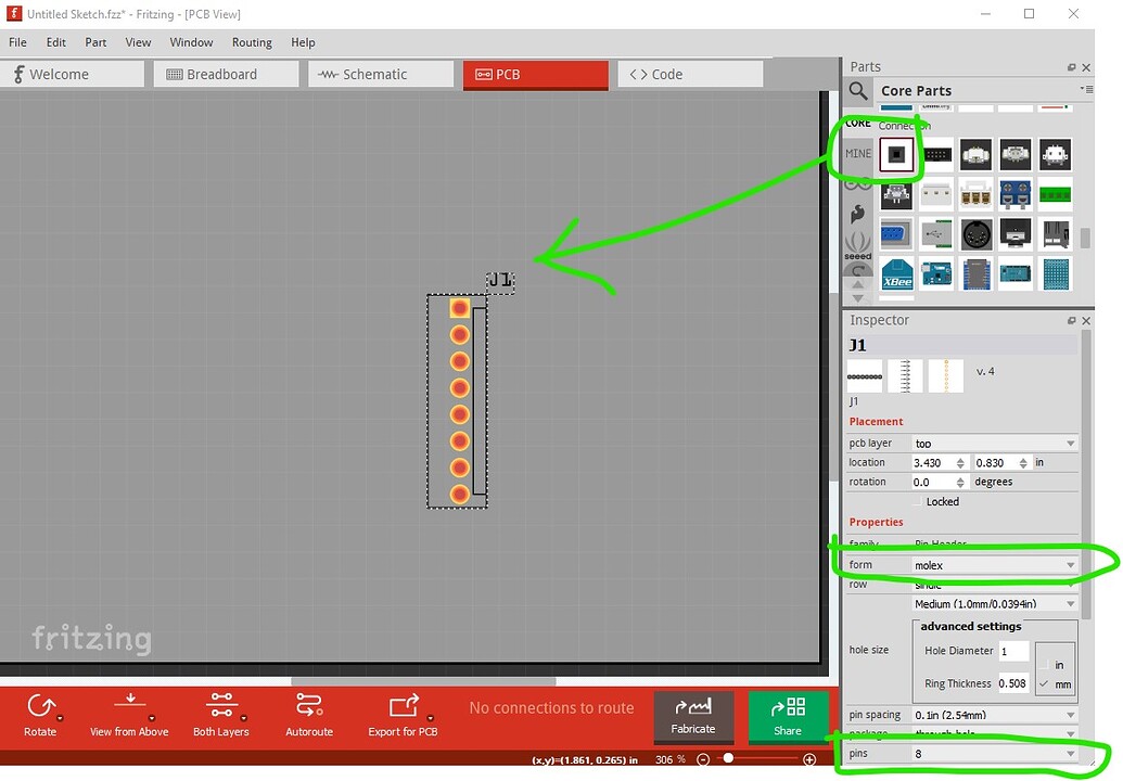B8BXHA Connector Needed parts help fritzing forum