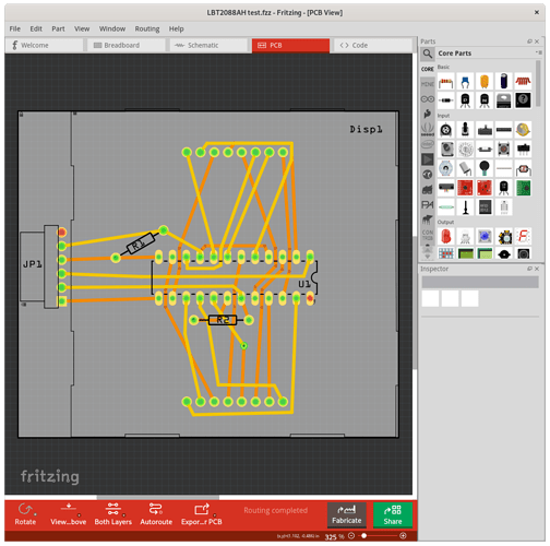 scrn-lbt2088ah test-pcb-start