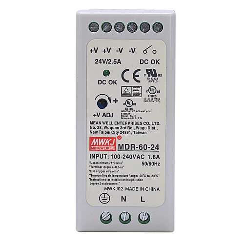 MDR-60-24 Din Rail 24v Power Supply