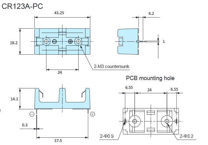 cr123-16340-battery-holder