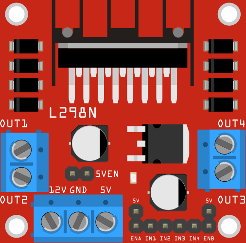 l298n motor driver fritzing library