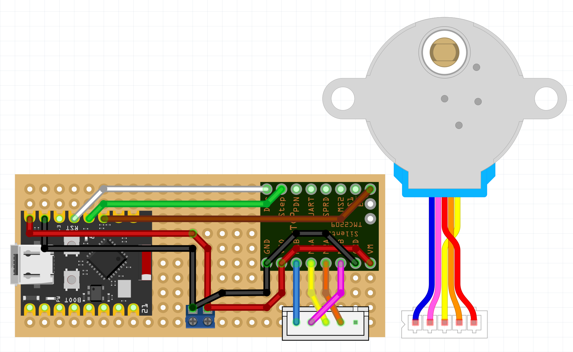 ミホページ 28BYJ-48 Controlled by ESP32-C3-SuperMini and TMC2209 - projects