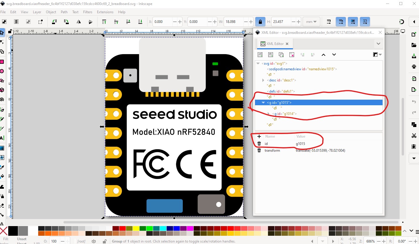 Xiao nRF52840 with header - parts submit - fritzing forum