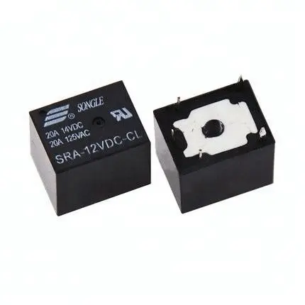 12V-20A-DC-Power-Relay-SRA-12VDC-CL-5Pin-PCB-Type-In-stock-Black-Automobile-relay