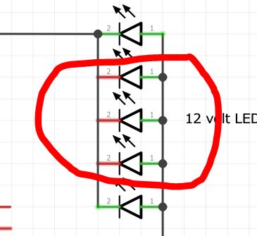 leds not connected to 12v